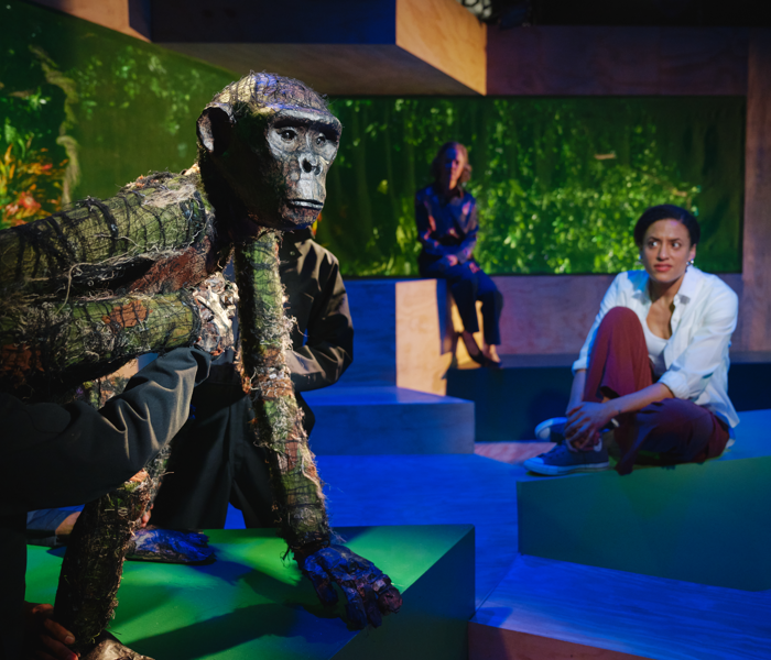 Kristin Griffith and Brittany K. Allen in Have You Met Jane Goodall and Her Mother? at Ensemble Studio Theatre. Photo by Valerie Terranova.