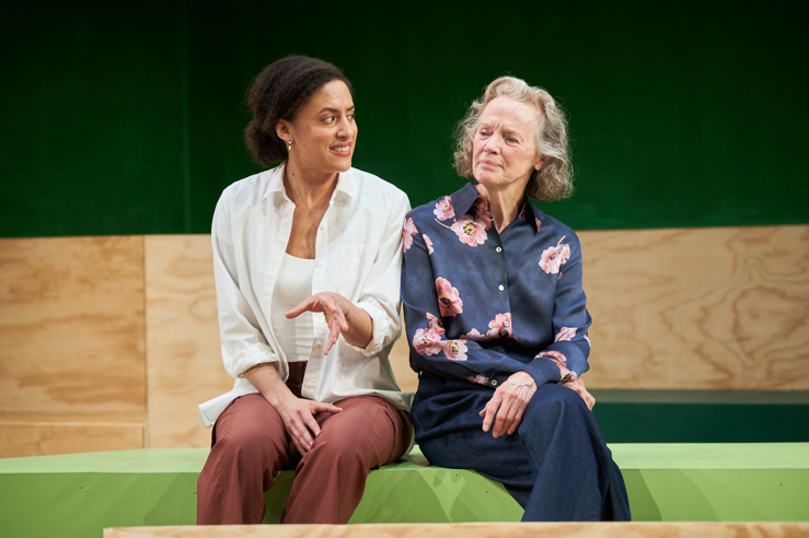 Brittany K. Allen and Kristin Griffith in Have You Met Jane Goodall and Her Mother?. Photo by Valerie Terranova.