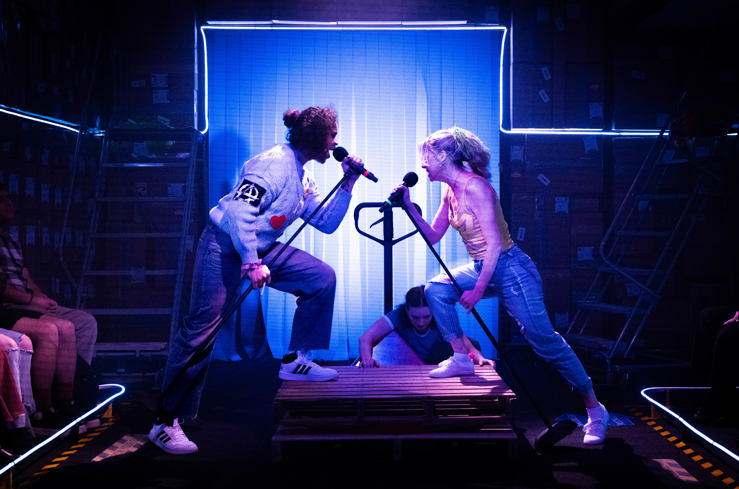 Arya Grace Gaston and Deshja Driggs in The Trojans.